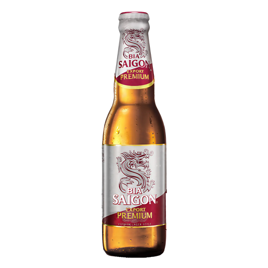 Bia Saigon Export Premium Bier im Glas (330ml) Sabeco Kimao