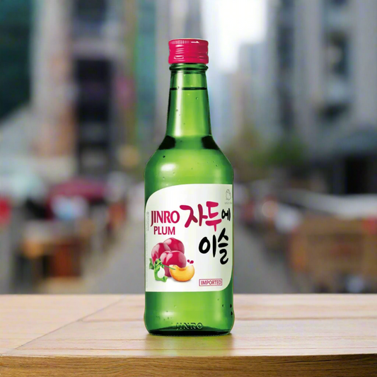 Chamisul Jinro Soju Pflaume ai hintergrund Korea