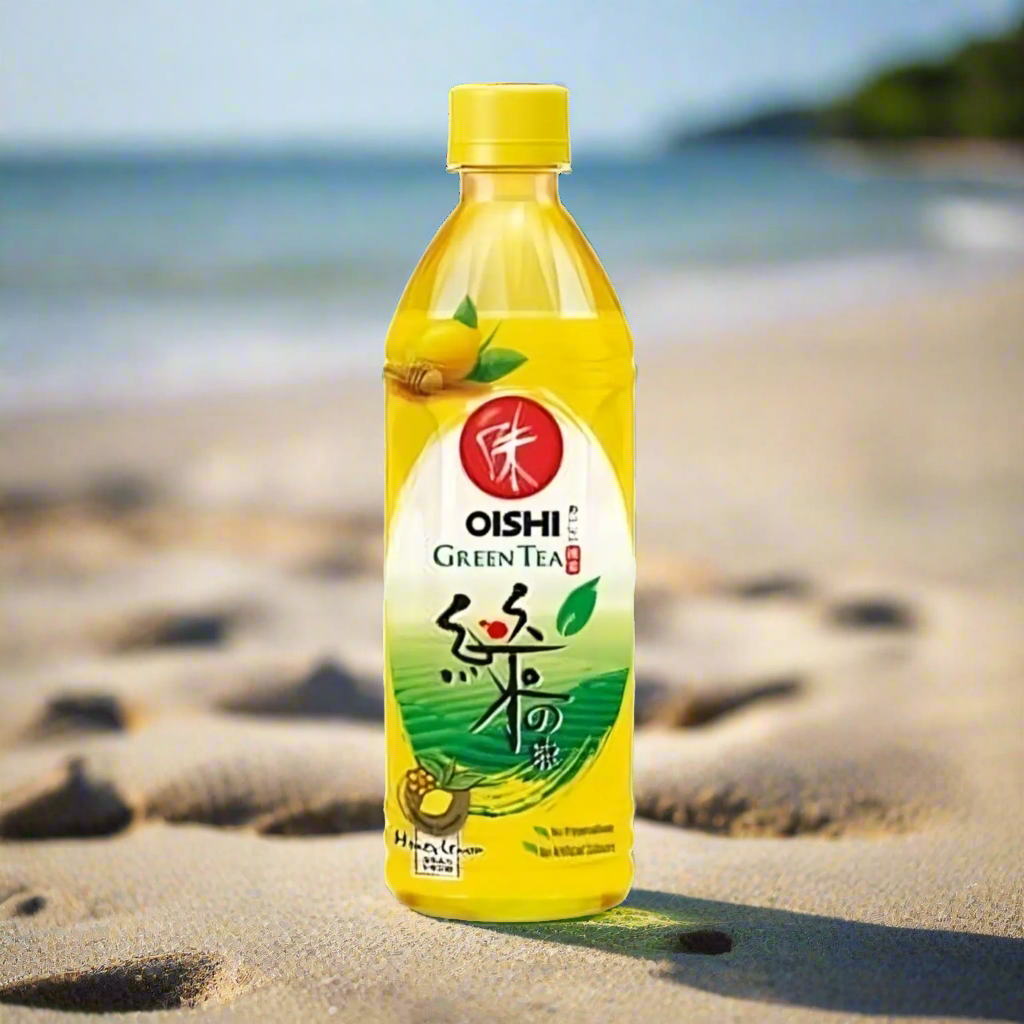 Oishi Greentea Gelb Honig Zitrone ai generated