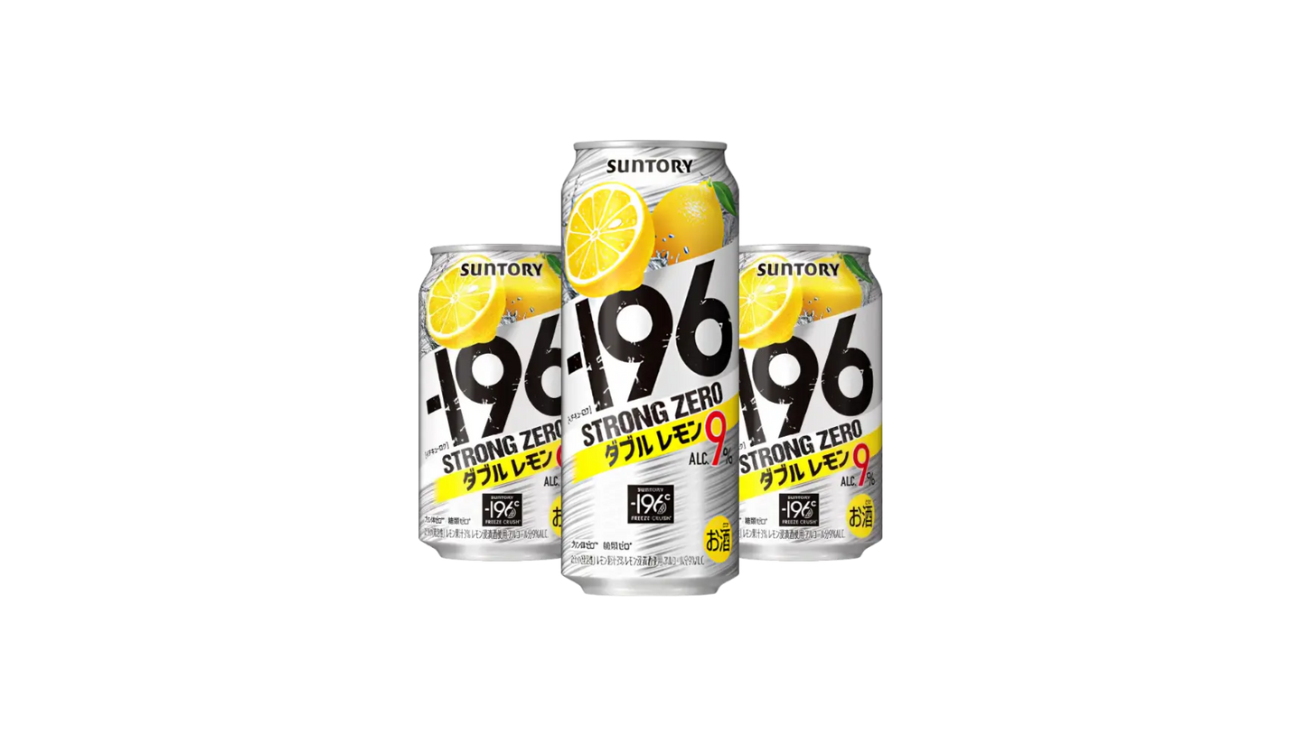 Suntory Strong Zero Double Lemon 9 Prozent -196 gemischt 350ml und 500ml