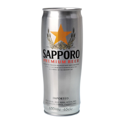 Sapporo Premium Silver Can Karton mit 12 Dosen à 650 ml aus Japan