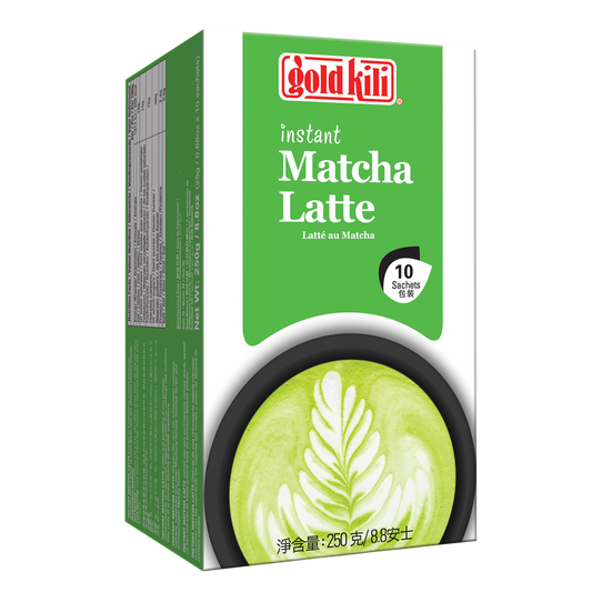 Gold Kili Instant Matcha Latte Karton mit 24 Packungen à 10 Sachets