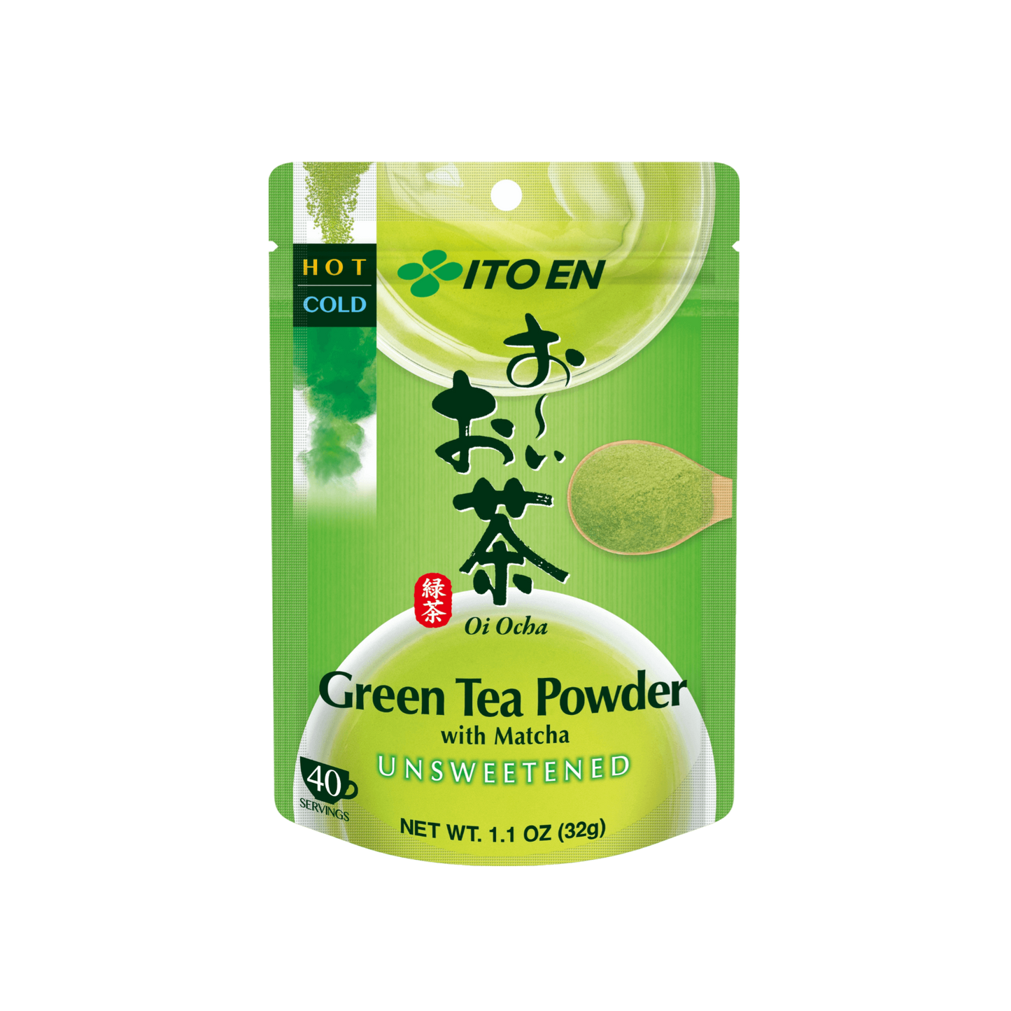 Oi Cha Giappone Tè Verde Istantaneo in Polvere con Matcha (non zuccherato) 32g