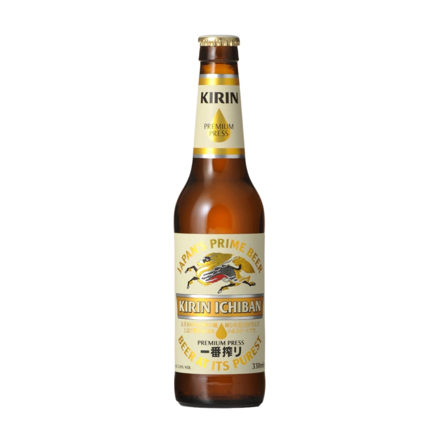 Kirin Ichiban Bier Glasflasche 330ml 24er Pack