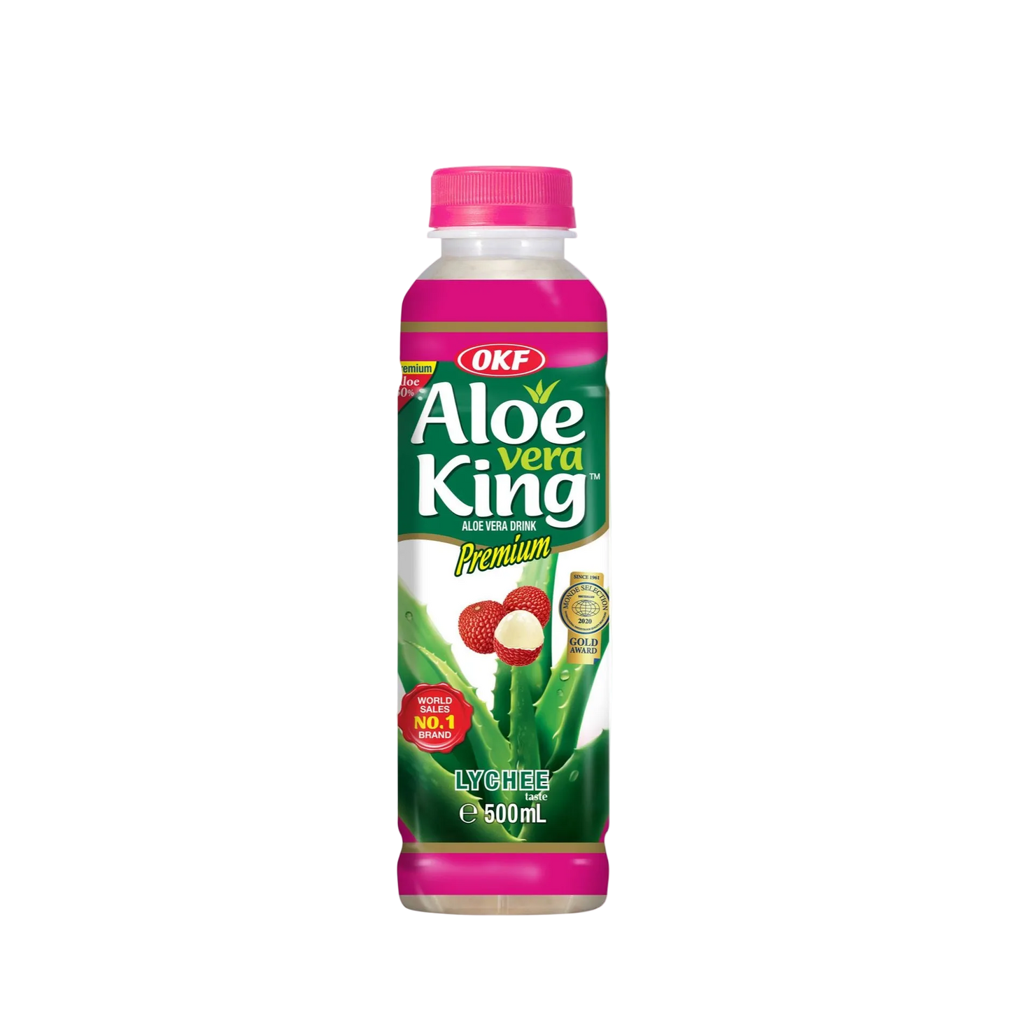 OKF Aloe Vera King Lychee Karton mit 20 Flaschen à 500 ml aus Südkorea