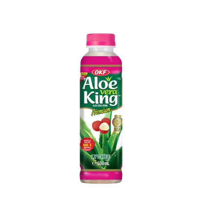 OKF Aloe Vera King Lychee Karton mit 20 Flaschen à 500 ml aus Südkorea