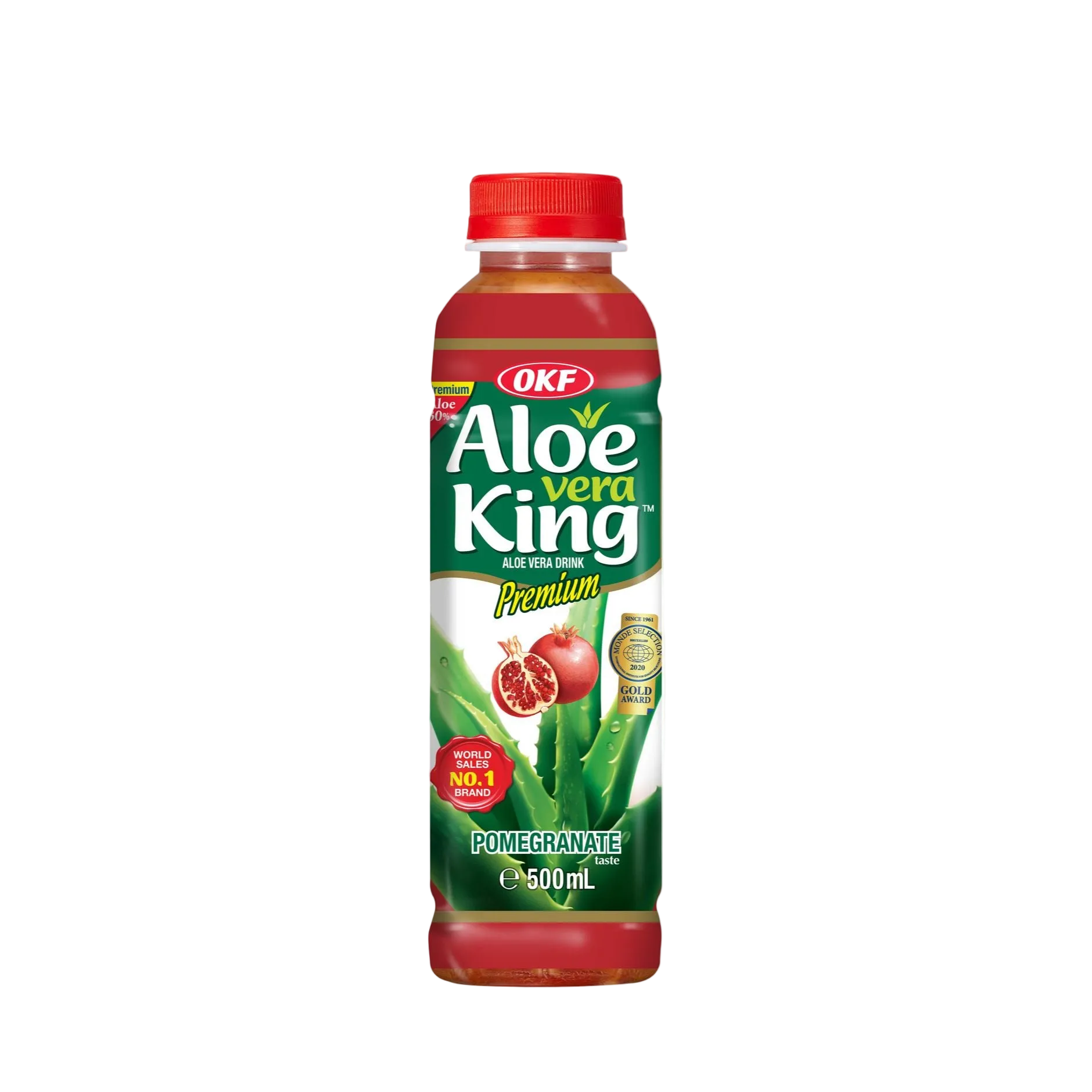 OKF Aloe Vera King Pomegranate Karton mit 20 Flaschen à 500 ml aus Südkorea